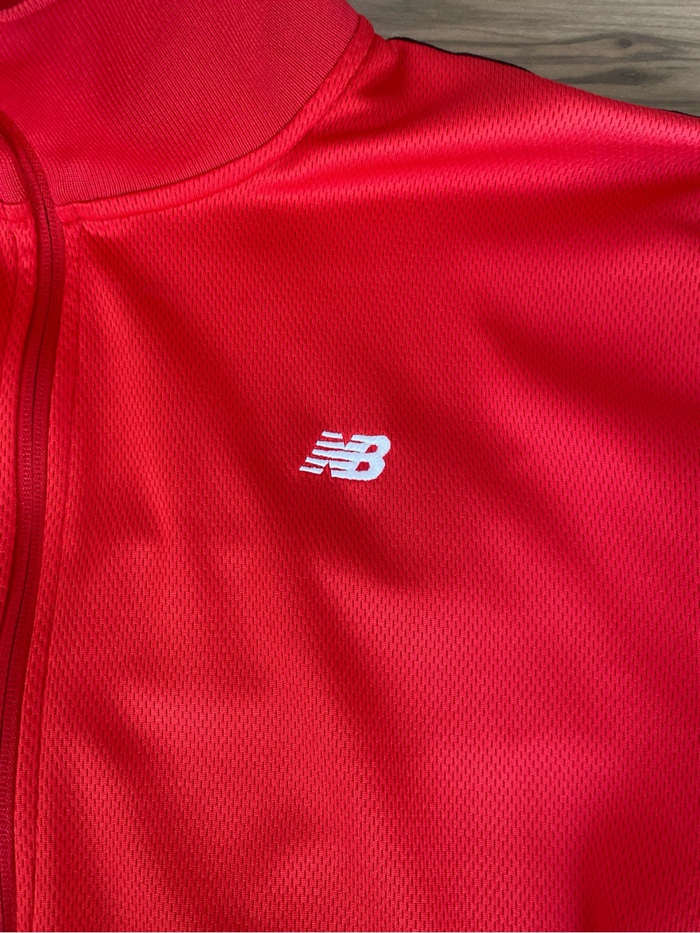 New Balance Men’s Red Zip-Front Performance Jacket - Picture 2 of 3